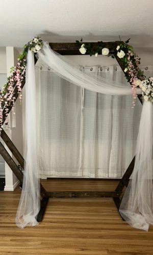 Hexagonal wedding arch