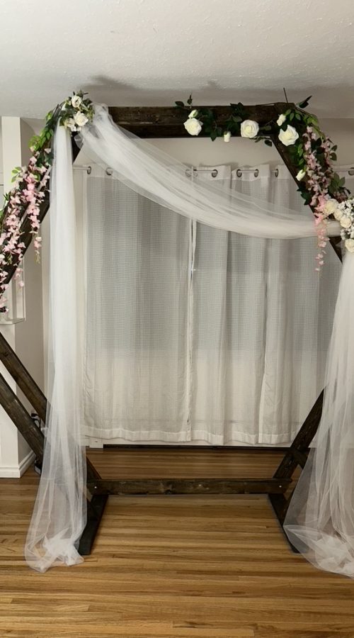 Hexagonal wedding arch